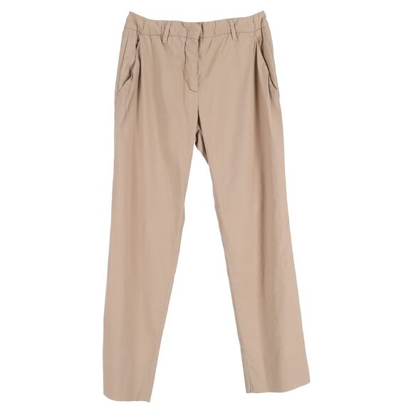 Prada Trousers in Beige Cotton